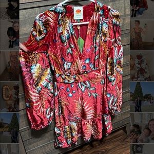 FARM Rio short velvet dress